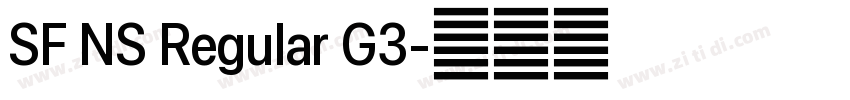 SF NS Regular G3字体转换 SF NS Regular G3字体转换
